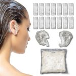 200Pcs Clear Disposable Ear Covers Waterproof Ear Covers Protectors for Hair Dye, Shower, Bathing Hair Dye Spa Salon Beauty Treatments-0