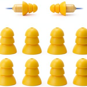 Klowcok Replacement Eartips for Plugfones Liberate 2.0 Yellow 4 Pairs-0