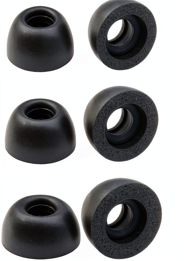 Klowcok Replacement Memory Foam Ear Tips for Bose QuietComfort Earbuds, Comfort Fit(3 Pairs, S/M/L, Black)-2