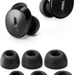 Klowcok Replacement Memory Foam Ear Tips for Bose QuietComfort Earbuds, Comfort Fit(3 Pairs, S/M/L, Black)-0