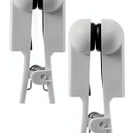 Ear Clip Electrode PPZ Rubber White for Tens 7000 & Standard Units-0