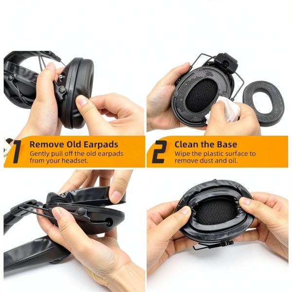 PROHEAR BR01 Gel Ear Pads for PELTOR Headsets Comfort Noise Reducing-5