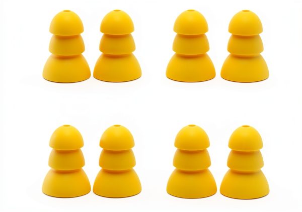 Klowcok Replacement Eartips for Plugfones Liberate 2.0 Yellow 4 Pairs-5
