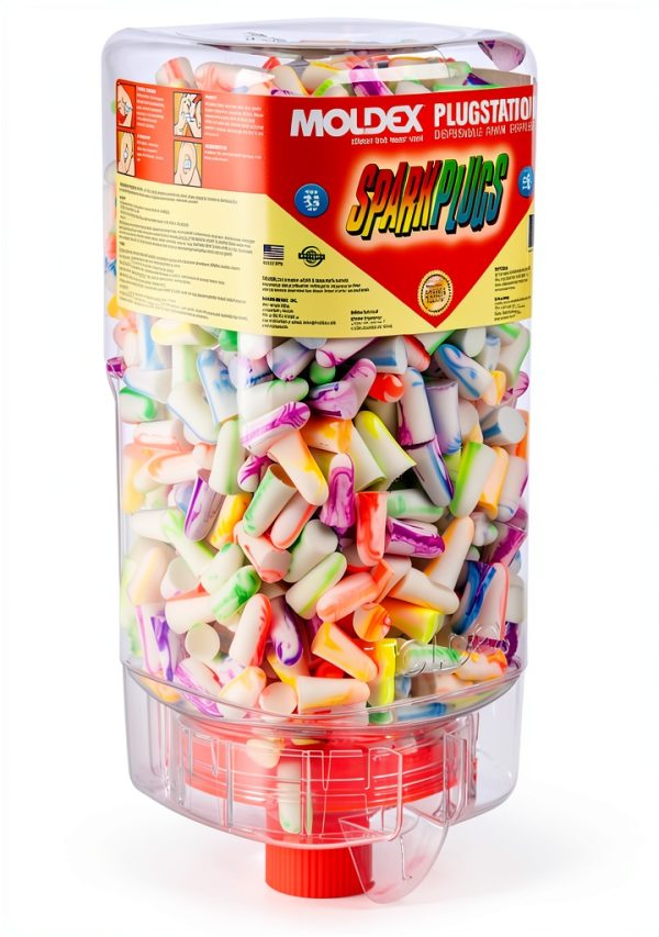 Moldex SparkPlugs® PlugStation® Disposable Foam Earplug Dispenser 6645, NRR 33dB-6