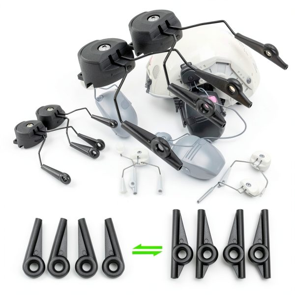 ARC Rail Adapters for Walker Electronic EarMuffs, Black Mounting-1